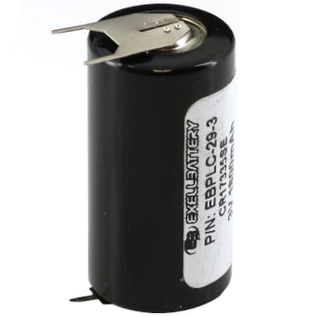 Exell Battery 3V Lithium PLC Computer Backup Battery COMP-29-3 Replaces CR17335SE-FT EBPLC-29-3